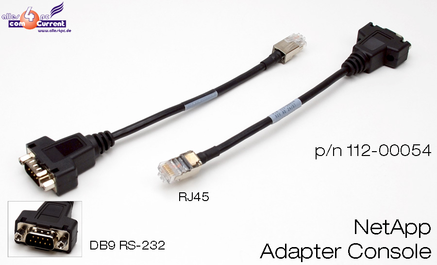NETAPP ADAPTER CONSOLE CABLE RJ45 TO DB9 RS 232 SERIAL 11200054