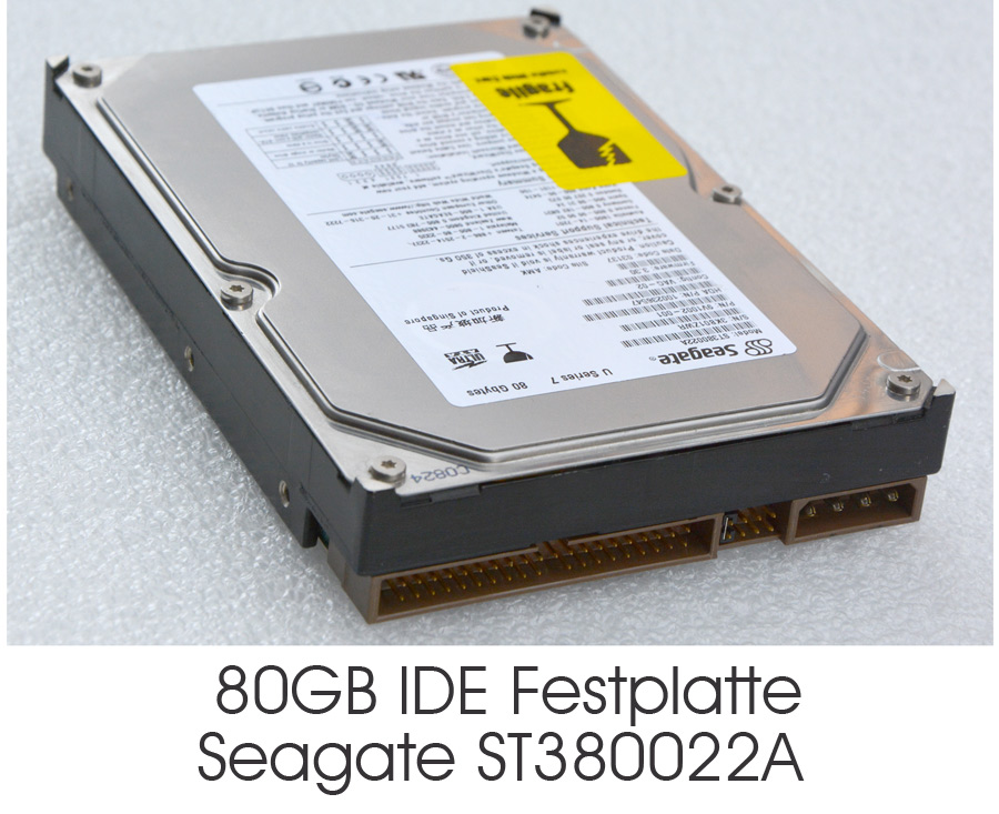 3,5" 8,89 CM 80GB 80GB IDE HARD DRIVE HDD SEAGATE ST380022A HARD DRIVE ...