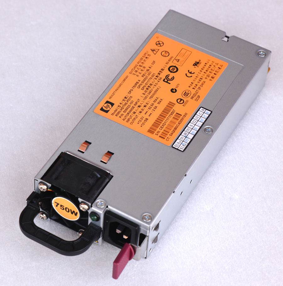Alimentatore HP 750W Per Server DL180, ML350, ML370, DL380, DL360 G6 G7 – 506822-101, Usato
