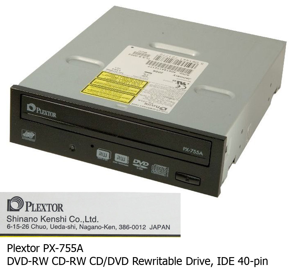 Plextor PX-755A 内蔵型光学ドライブ Plextor PX-755A 内蔵型光学ドライブ