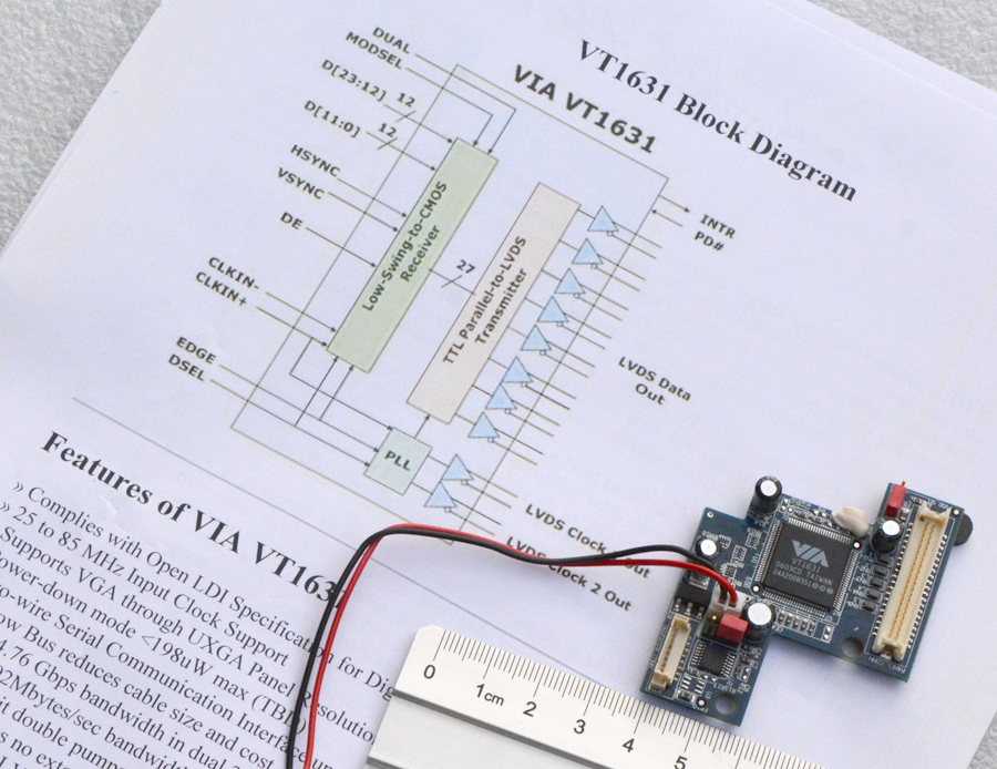 Adaptateur Transmetteur Ttl Lvds VIA VT1631 Z. B