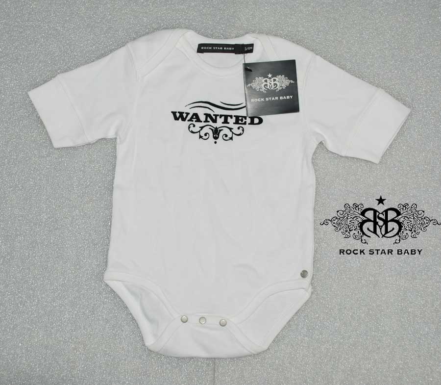 Rock Star Baby Rsb Beautiful Unisex Baby Body White 3-6