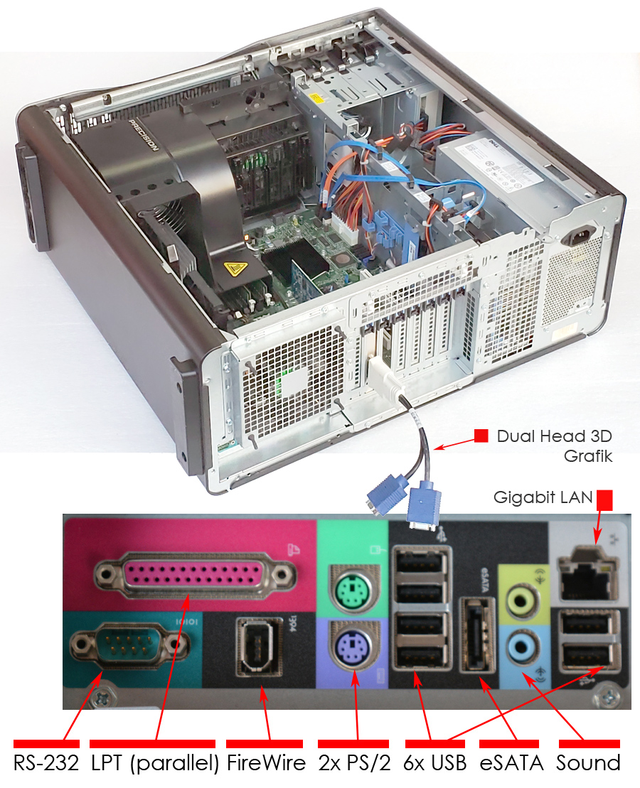Work Station Dell Precision T7500 Xeon 4GB RAM 500GB Windows