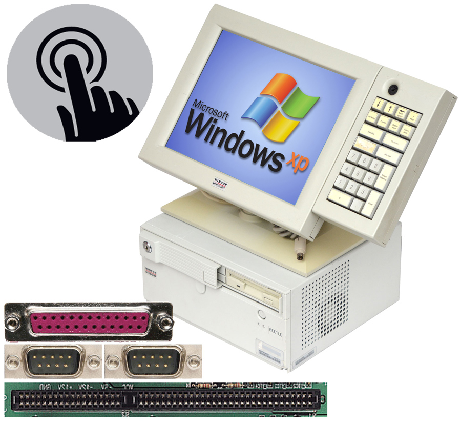 Computer RS-232 LPT Parallel Windows XP 3M with Touchscreen