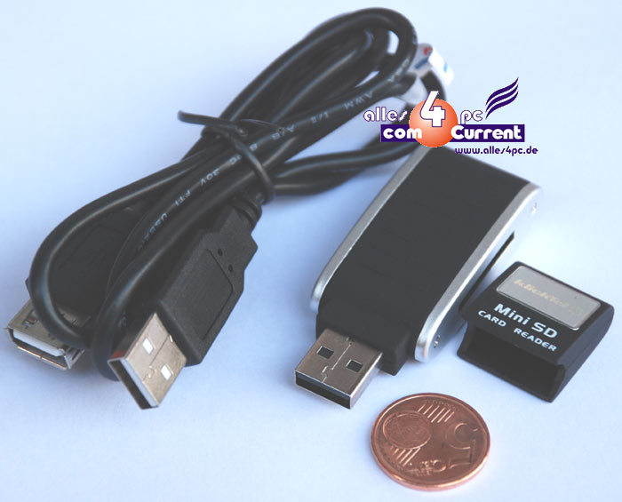 USB CHIP READER MINI SD CARD + USB EXTENSION CABLE eBay