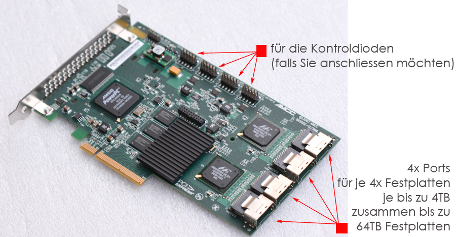 16x S-ATA Raid Pcie Controllore Lsi 3ware 9650SE/16ML Per Fino 128 TB - Foto 3