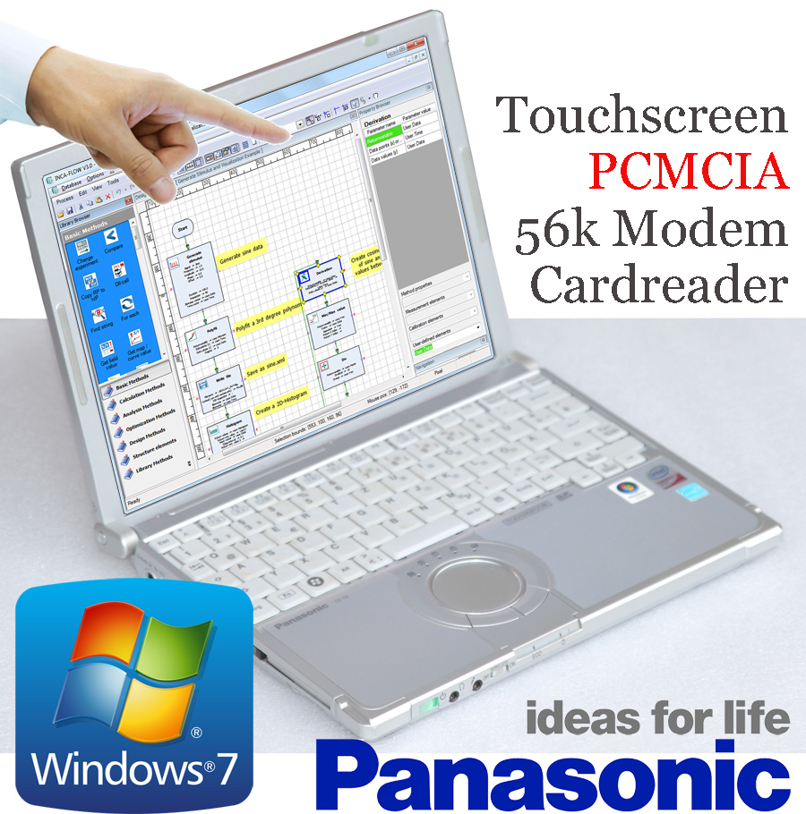 Panasonic Toughbook Cf-T8 C2D 3Gb Touchscreen 1024x768 Pcmcia Win