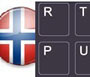  Keyboard sticker Danish / Norwegian Dell dark 